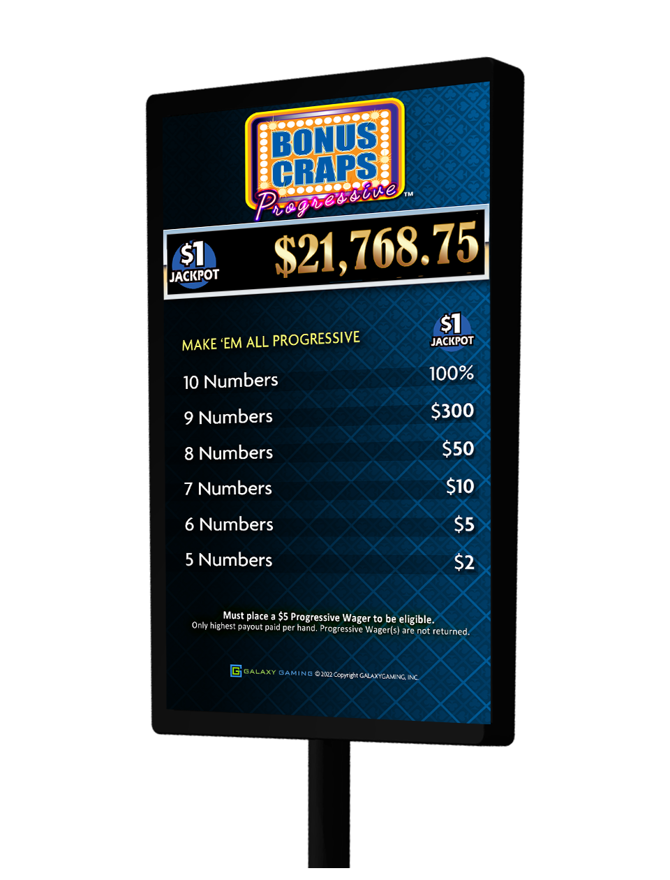 Galaxy Gaming Bonus Craps